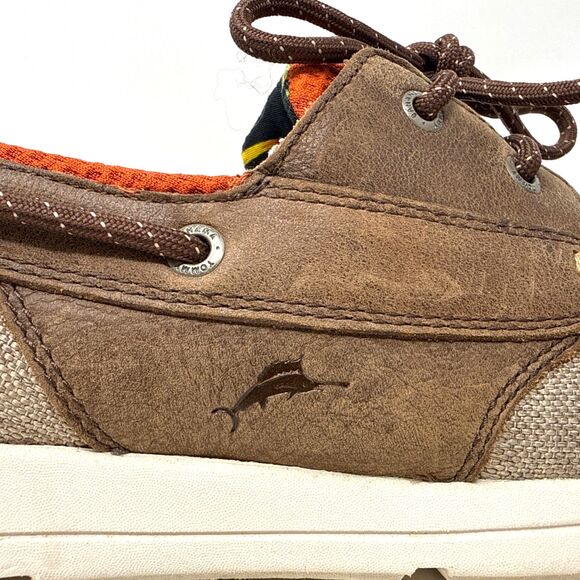 Tommy Bahama On Par Spectator Boat Deck Shoe Mens Sz 12 Brown Leather Tropical main image 5